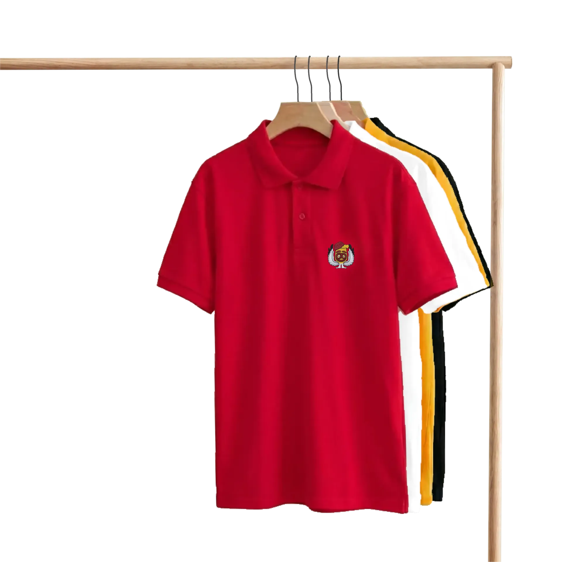 Polo homme "Logo Brodé" (Rouge, 3XL)