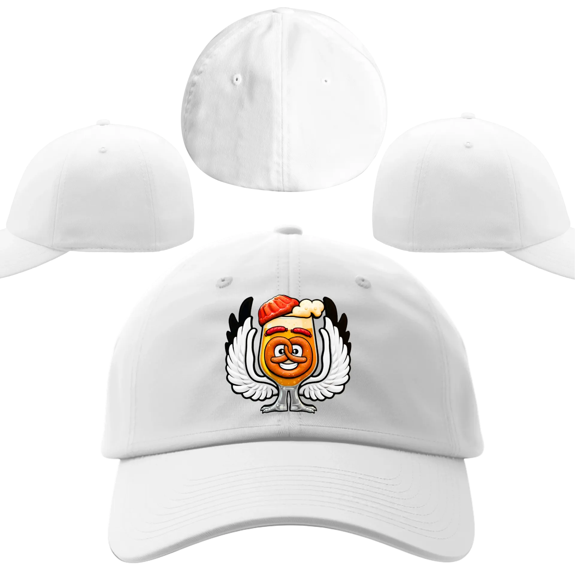 Casquette Coton Flexfit (Blanc, Logo, non merci)