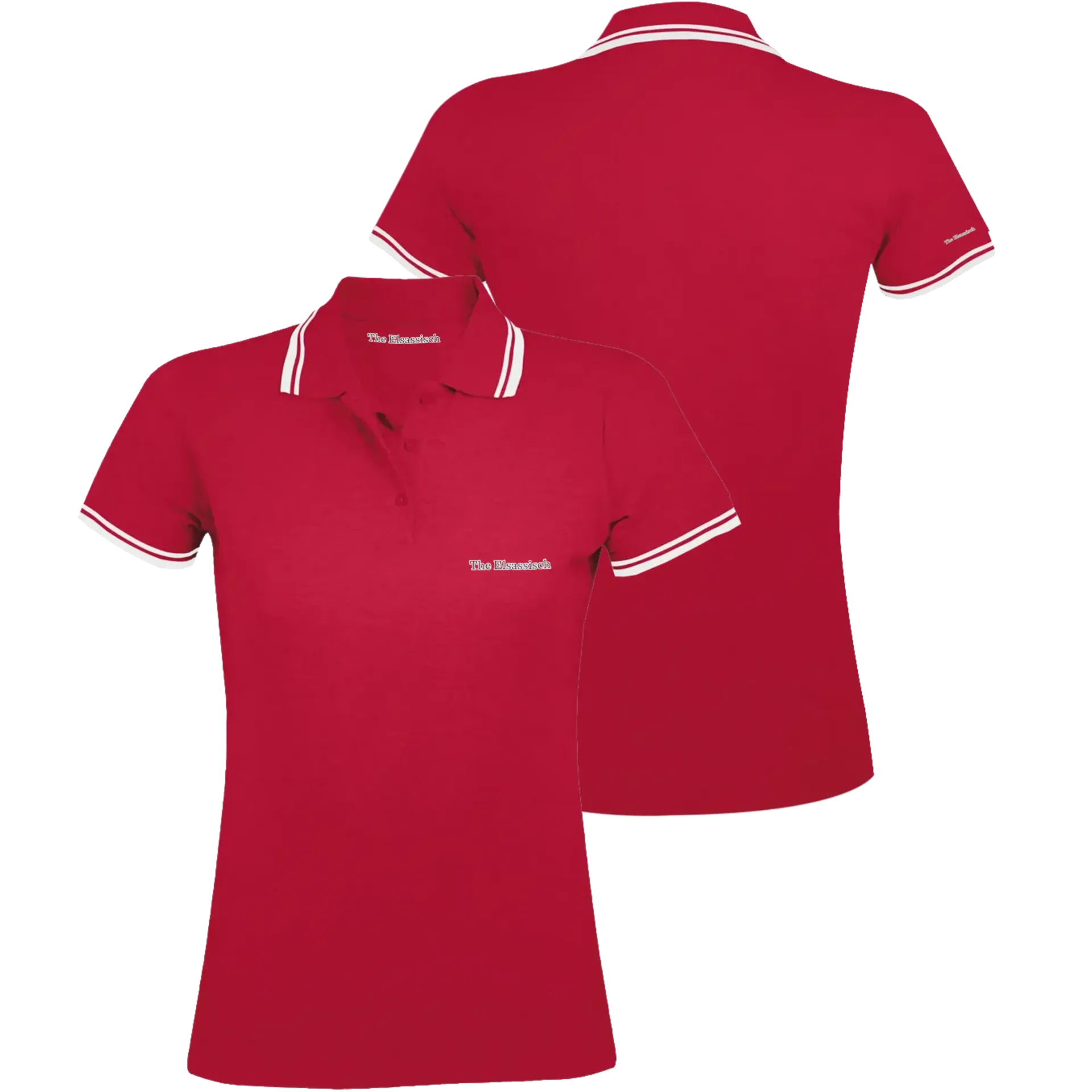 Polo Coton Femme (Rouge/Blanc, S, La Signature)