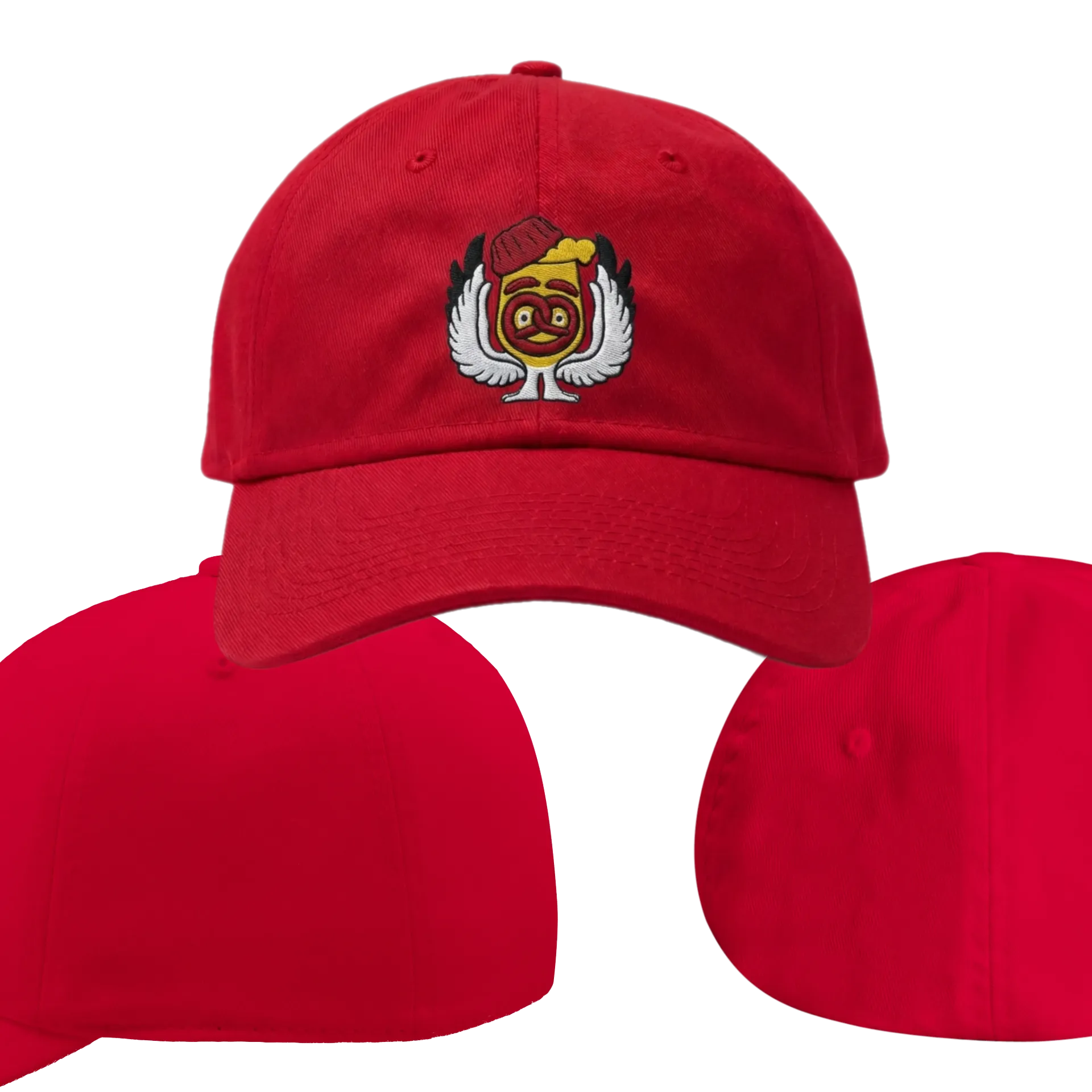 Casquette à dos fermé "Logo Brodé" (Rouge, L-XL)