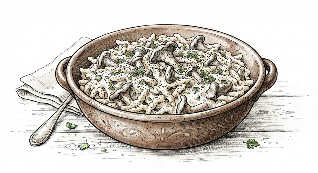 Spätzle maison aux girolles sauvages