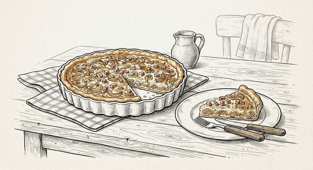 Tarte à l'oignon alsacienne