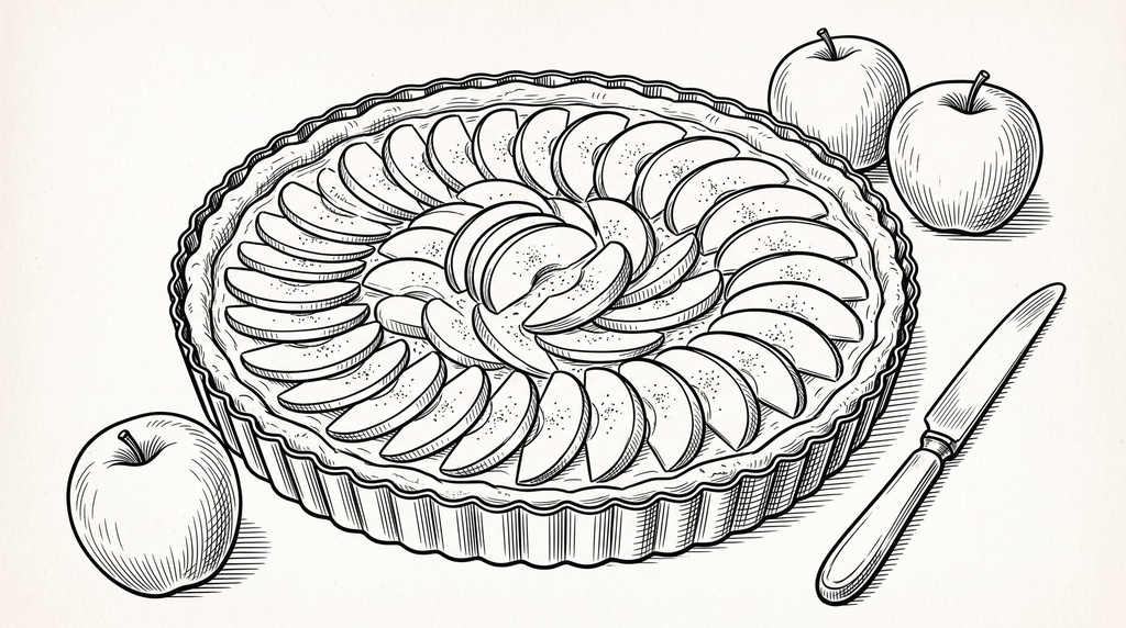 Tarte aux pommes à l'alsacienne