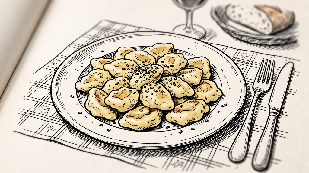 Kaesknepfle : quenelles de fromage blanc d'Alsace