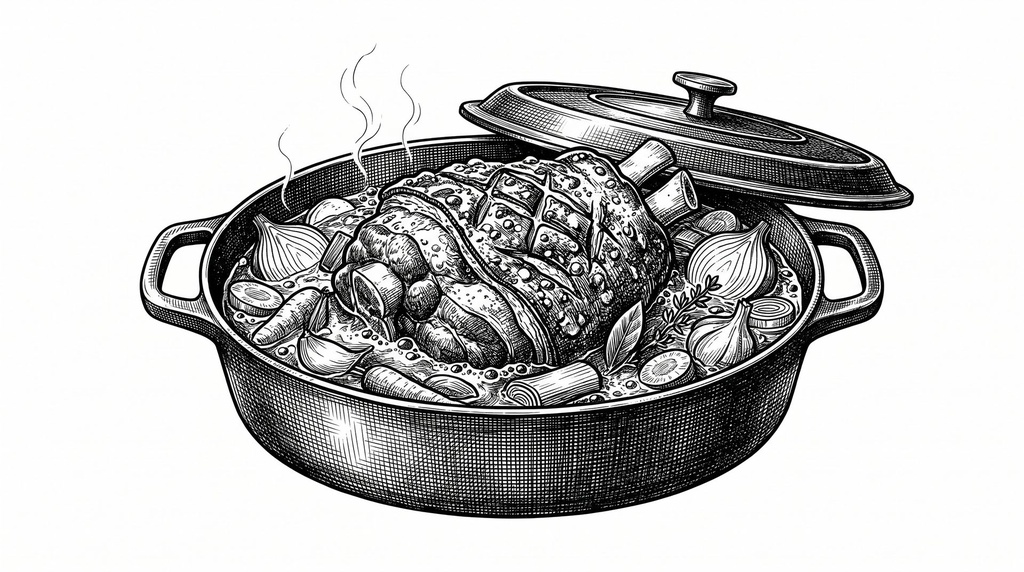 Bierwaedele : jarret de porc braisé à la bière d'Alsace